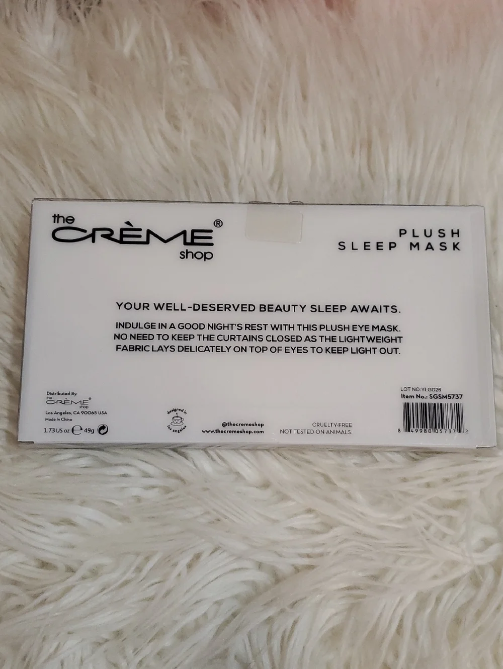 The Crème Shop Plush Sleep Mask
